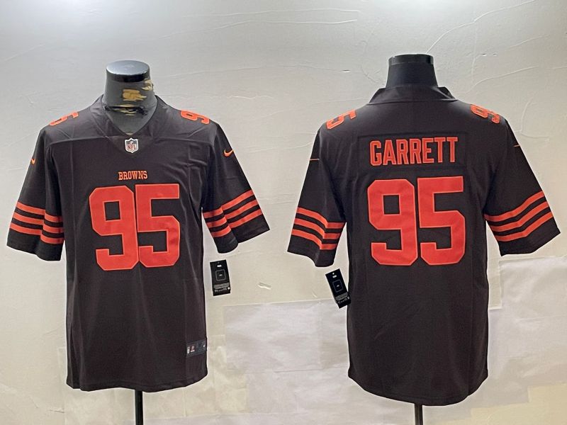Men Cleveland Browns #95 Garrett Brown 2024 Nike Vapor Limited NFL Jersey style 3->miami dolphins->NFL Jersey